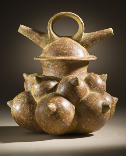 Double Spout and Strap Handle Globular Vessel - Unknown