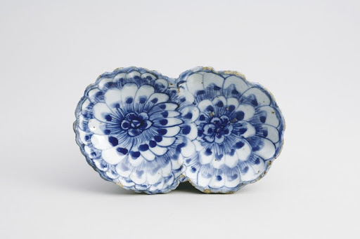 Dish, One of a Set of Five, Chrysanthemum Design in Underglaze Blue; Kosometsuke Type - Unknown