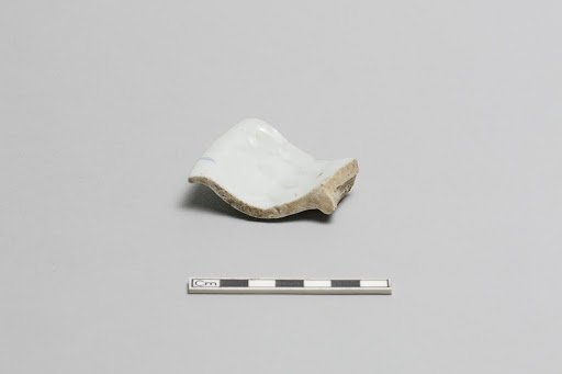 Molded dish with everted rim, fragment