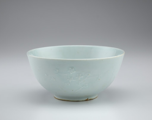 Bowl with floral spray decoration in relief