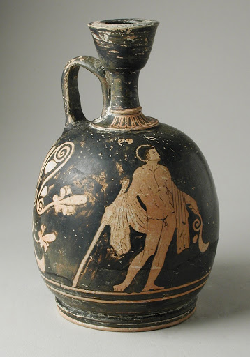 Squat Lekythos with Two Youths - Unknown