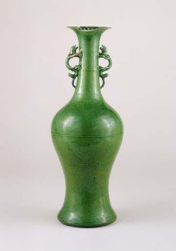 Tall Vase with Dragon Handles - Jingdezhen kilns