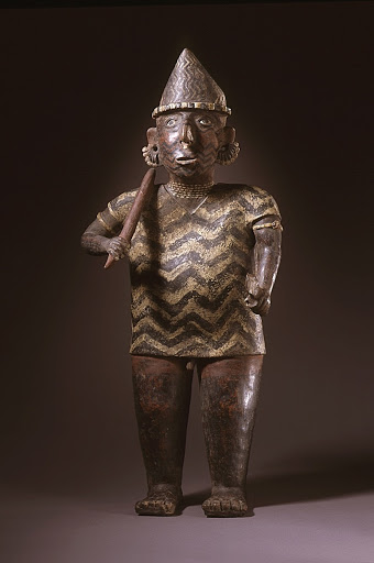 Standing Warrior Figure with Patterned Shirt - Unknown