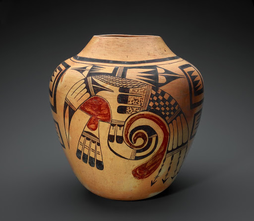 Jar (Olla) with Abstract Birds - Hopi