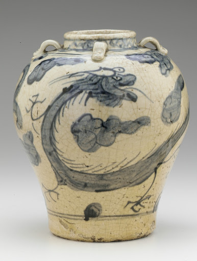 Zhangzhou ware jar with dragon design