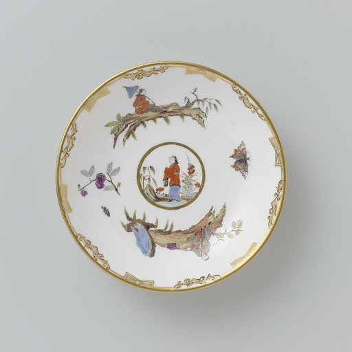 Cup and saucer with the arms of the Micheli family - Meissener Porzellan Manufaktur