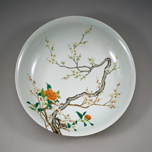 Dish with Flowering Prunus - Chinese