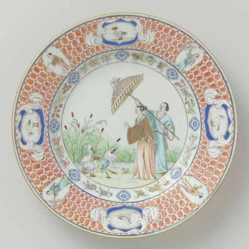 Plate with an image of The Parasol Lady - Anonymous