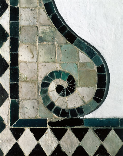 Alicatado tiles forming a volute composition - Unknown