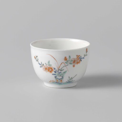 Cup with flower branches - Anonymous