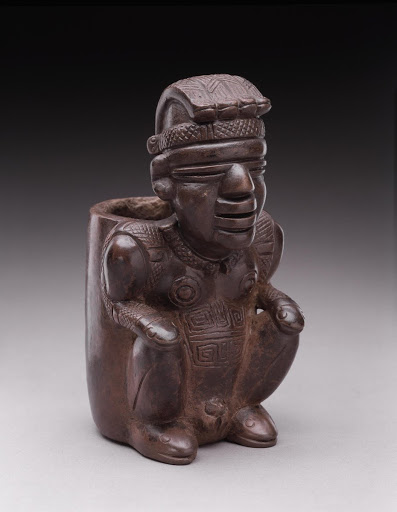 Seated Figure Vessel (Canastero) with Snakes - Calima