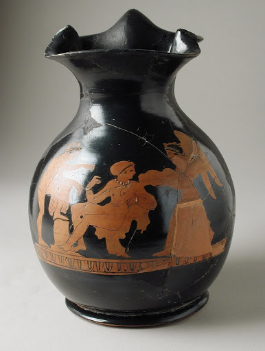 Trefoil Oinochoe with a Woman, Youth, and Eros - Unknown