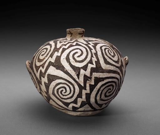 Jar (Olla) with Stepped and Spiral Designs - Ancestral Pueblo (Anasazi)