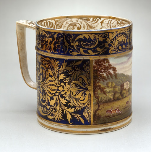 Large Mug with a View of Chatsworth Hall - Derby Porcelain Works, John Brewer