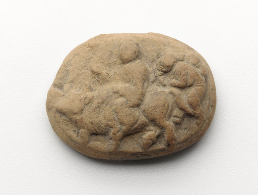 Relief of two men and ox