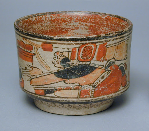 Bowl with Images of Humans with Bundled Offerings - Unknown