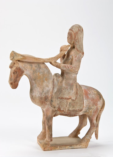Figure of a musician on horseback