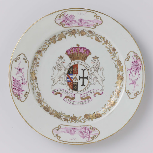 Plate with the arms of the Bennet and Colville family - Anonymous