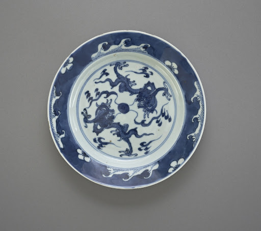 Dish with dragon design, one of a pair with F1992.6
