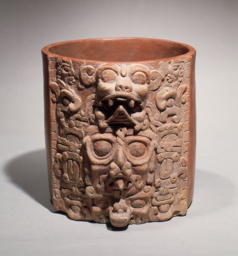 Urn depicting jaguar god G-III - Maya
