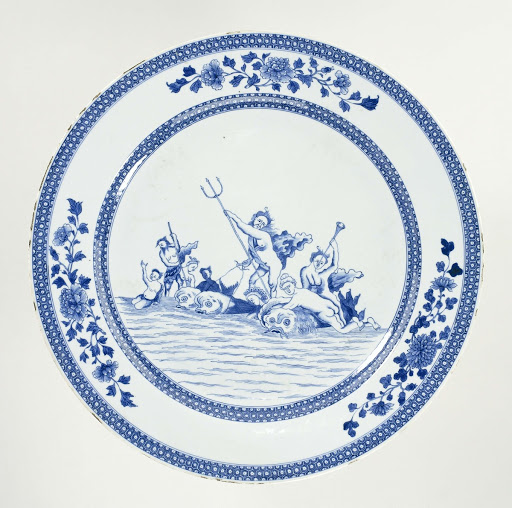 Dish with an image of Neptune - Anonymous
