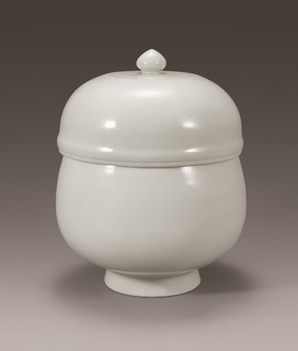 White Porcelain Lidded Bowl - Unknown