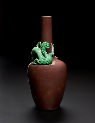 Peachbloom Vase with Dragon - Chinese