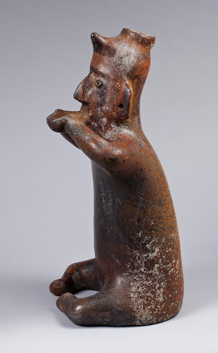 Colima, Seated Figure  (Side View) - Anonymous