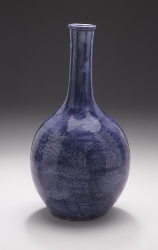 Bottle with Chrysanthemums - Unknown