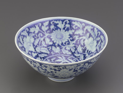 Bowl with design in reserve