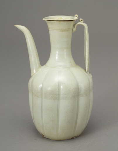 Ewer with Lobed Body, White Porcelain - Jing-de-zhen Ware