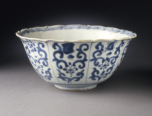 Foliated Bowl (Wan) with Fruit and Floral Panels - Unknown