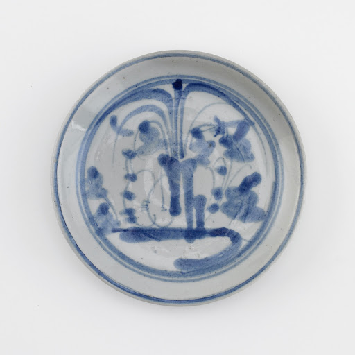 Dish with design of "Three Friends"