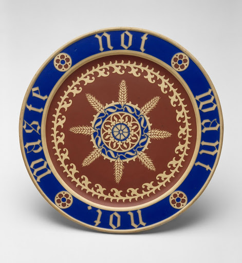 "Waste Not Want Not" Bread Plate - Augustus Welby Northmore Pugin