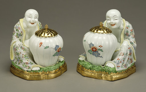 Pair of Magot Figures - Mounts: Unknown, Figures: Chantilly Porcelain Manufactory