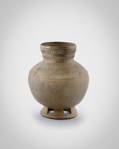 Long-necked Jar with Incised Horse Figure - Unknown