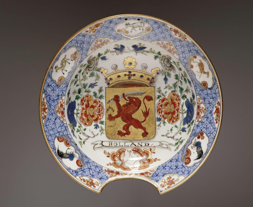 Shaving basin with the arms of Holland
