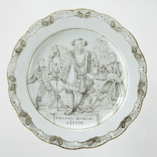 Dish with a portrait of Jan van Leyden - Anonymous