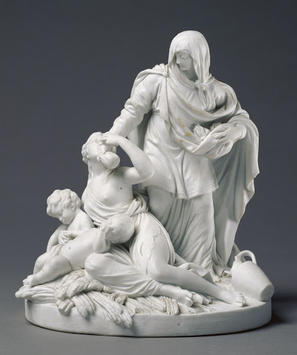 Figure Group: Charity (la bienfaisance) - Sèvres Manufactory, Model by Louis-Simon Boizot