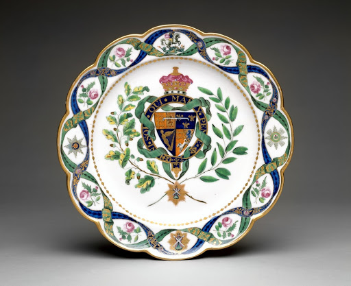 Plate (from the "Duke of Clarence Armorial" Service) - Worcester Porcelain Manufactory (Flight Period)