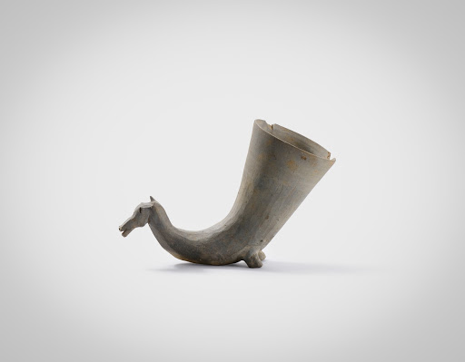 Horn-Shared Cup with Horsehead Decoration - Unknown