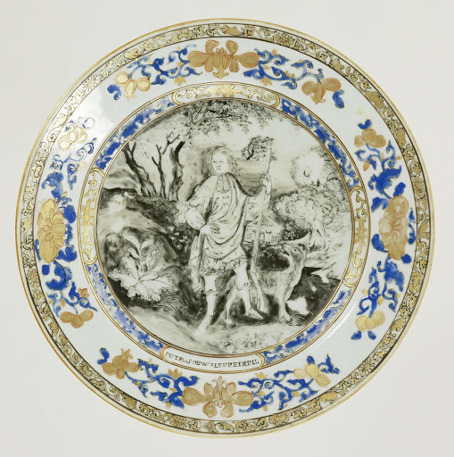 Plate with a portrait of Petrus de Wolff - Anonymous