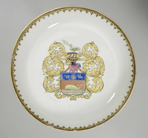 Saucer-dish with the arms of the Udemans family - Anonymous