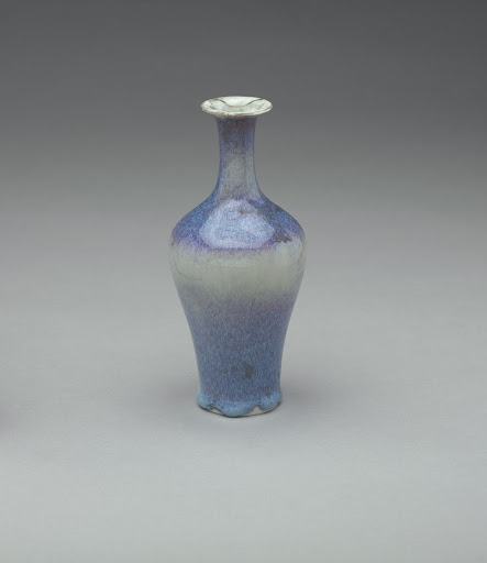 Vase with blue-purple glaze