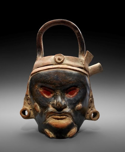 Effigy Deity Head Vessel - Aztec