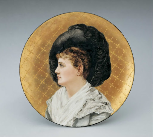 Plaque: Portrait of Esther McLaughlin (The Artist's Niece) - Mary Louise McLaughlin (American, b.1847, d.1939)