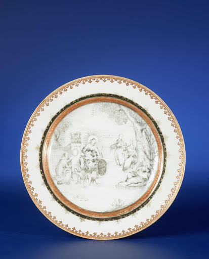 Plate with a mythological image of Cybele - Anonymous