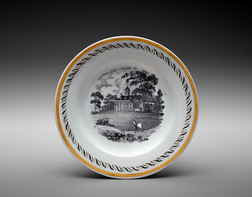 Plate - Possibly New Hall Porcelain Factory