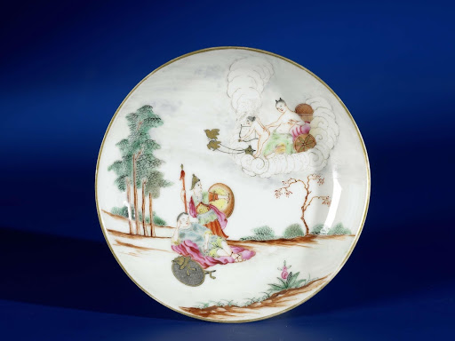 Saucer with a mythological scene with Venus, Cupid and Minerva - Anonymous