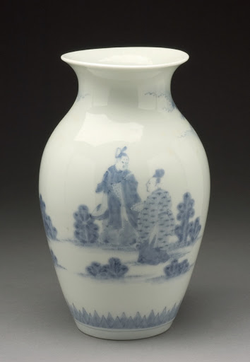 Vase with Design of Narihira at Mt. Fuji - Unknown